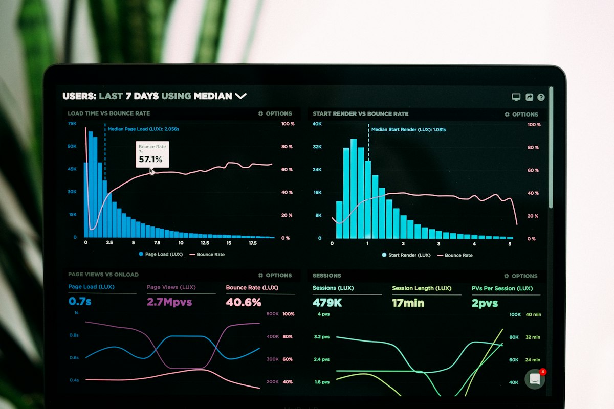 Dashboard development services — analytics and ops table view on screen